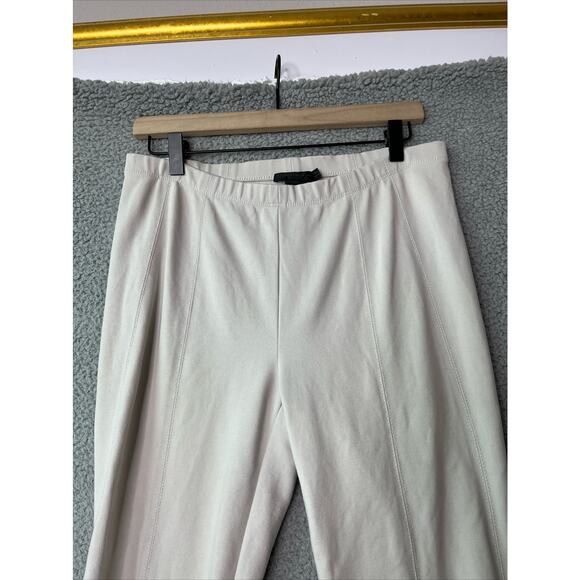 DKNY Pants 10 Medium Pull On Ankle Skinny Fit Cream Beige Career Modern Leggings - Picture 2 of 14